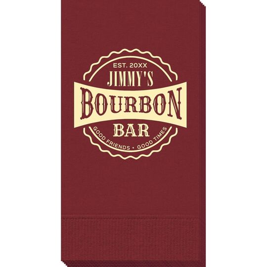 Good Friends Good Times Bourbon Bar Guest Towels
